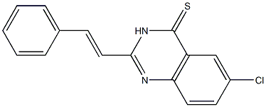 6-Chloro-2-[(E)-2-phenylethenyl]quinazoline-4(3H)-thione 구조식 이미지