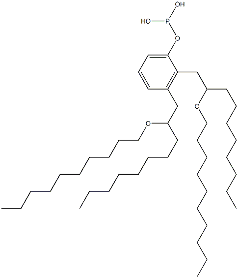 Phosphorous acid bis[2-(decyloxy)decyl]phenyl ester Structure