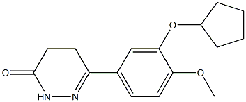 6-(3-Cyclopentyloxy-4-methoxyphenyl)-4,5-dihydropyridazin-3(2H)-one 구조식 이미지