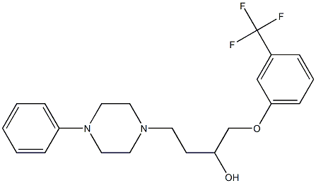 1-(3-Trifluoromethylphenoxy)-4-[4-[phenyl]-1-piperazinyl]-2-butanol 구조식 이미지