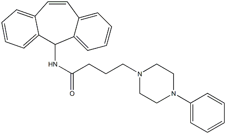 4-[4-Phenyl-1-piperazinyl]-N-(5H-dibenzo[a,d]cyclohepten-5-yl)butyramide 구조식 이미지