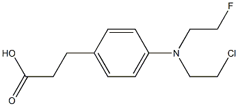 3-[p-[(2-Chloroethyl)(2-fluoroethyl)amino]phenyl]propanoic acid 구조식 이미지