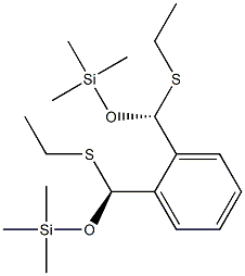 1-[(R)-(Trimethylsilyloxy)(ethylthio)methyl]-2-[(S)-(trimethylsilyloxy)(ethylthio)methyl]benzene 구조식 이미지