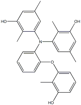 N,N-Bis(3-hydroxy-2,5-dimethylphenyl)-2-(3-hydroxy-2-methylphenoxy)benzenamine Structure