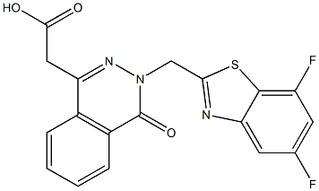 3-[(5,7-Difluoro-2-benzothiazolyl)methyl]-3,4-dihydro-4-oxophthalazine-1-acetic acid Structure