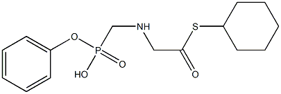 [(Phenylphosphonomethyl)amino]thioacetic acid S-cyclohexyl ester 구조식 이미지