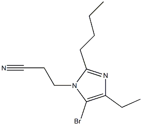 5-Bromo-2-butyl-1-(2-cyanoethyl)-4-ethyl-1H-imidazole Structure