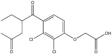 2-[2,3-Dichloro-4-(2-ethyl-4-oxopentanoyl)phenoxy]acetic acid 구조식 이미지