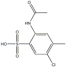 2-Acetylamino-5-chloro-4-methylbenzenesulfonic acid Structure
