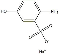 2-Amino-5-hydroxybenzenesulfonic acid sodium salt Structure