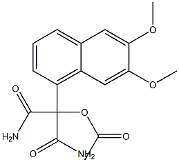 2-(6,7-Dimethoxy-1-naphtyl)-2-acetoxymalonamide 구조식 이미지