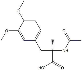 (2R)-2-(Acetylamino)-2-methyl-3-(3,4-dimethoxyphenyl)propionic acid Structure
