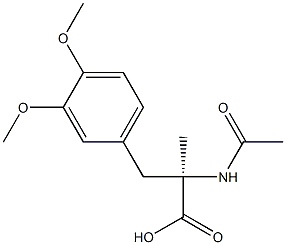 (2R)-2-(Acetylamino)-2-methyl-3-(3,4-dimethoxyphenyl)propionic acid 구조식 이미지