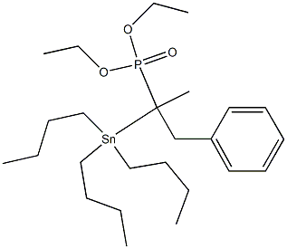 1-Tributylstannyl-1-benzylethylphosphonic acid diethyl ester Structure