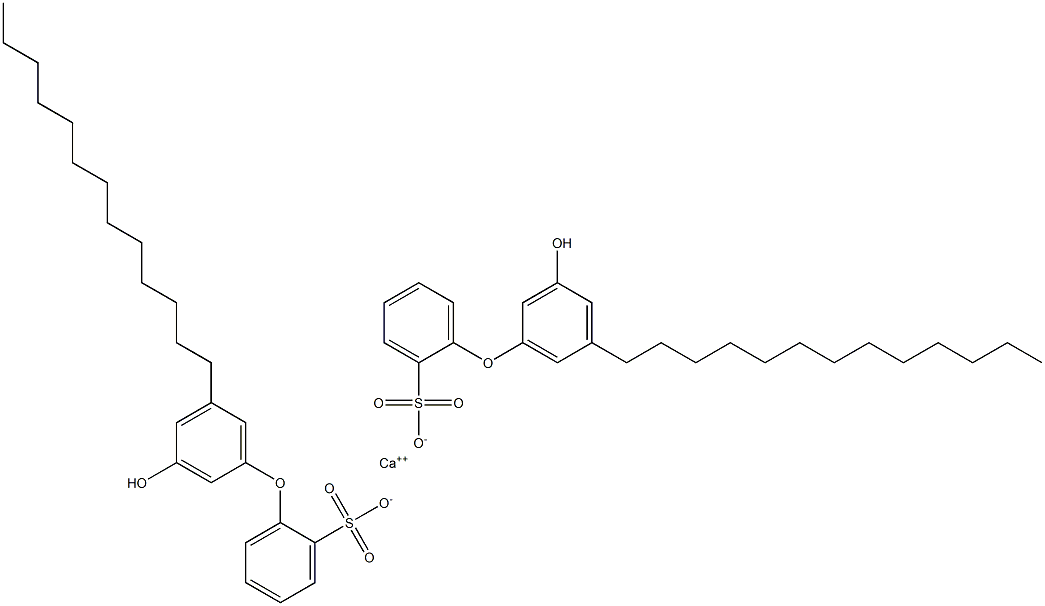 Bis(3'-hydroxy-5'-tridecyl[oxybisbenzene]-2-sulfonic acid)calcium salt Structure