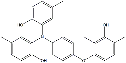 N,N-Bis(2-hydroxy-5-methylphenyl)-4-(3-hydroxy-2,4-dimethylphenoxy)benzenamine 구조식 이미지