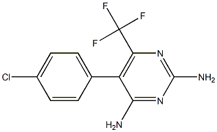 5-(4-Chlorophenyl)-6-(trifluoromethyl)pyrimidine-2,4-diamine 구조식 이미지