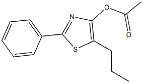 Acetic acid 2-phenyl-5-propyl-4-thiazolyl ester 구조식 이미지