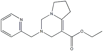 2-(2-Pyridinylmethyl)-1,2,3,5,6,7-hexahydropyrrolo[1,2-c]pyrimidine-4-carboxylic acid ethyl ester 구조식 이미지