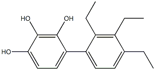 4-(2,3,4-Triethylphenyl)benzene-1,2,3-triol Structure
