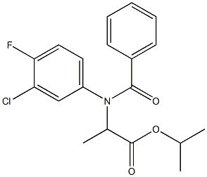 2-(N-Benzoyl-3-chloro-4-fluoroanilino)propionic acid isopropyl ester Structure