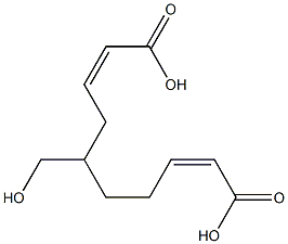 Bisisocrotonic acid 1-hydroxymethyl-1,2-ethanediyl ester Structure