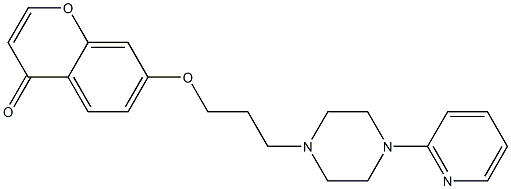 7-[3-[4-(2-Pyridinyl)-1-piperazinyl]propyloxy]-4H-1-benzopyran-4-one 구조식 이미지