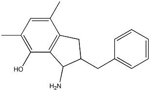 3-Amino-2,3-dihydro-2-benzyl-5,7-dimethyl-1H-inden-4-ol Structure