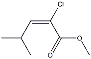 (E)-2-Chloro-4-methyl-2-pentenoic acid methyl ester 구조식 이미지