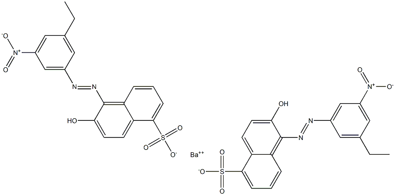 Bis[1-[(3-ethyl-5-nitrophenyl)azo]-2-hydroxy-5-naphthalenesulfonic acid]barium salt 구조식 이미지