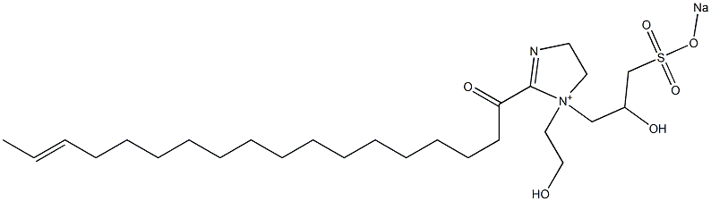 1-(2-Hydroxyethyl)-1-[2-hydroxy-3-(sodiooxysulfonyl)propyl]-2-(16-octadecenoyl)-2-imidazoline-1-ium 구조식 이미지