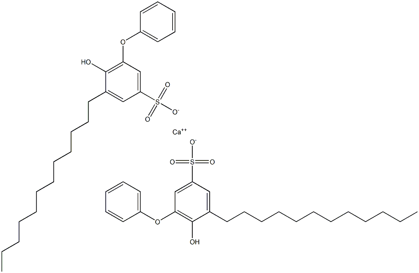 Bis(6-hydroxy-5-dodecyl[oxybisbenzene]-3-sulfonic acid)calcium salt Structure