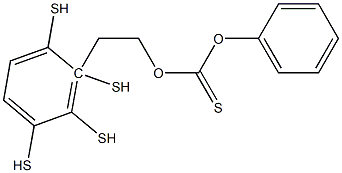 Thiocarbonic acid O-[2-[(tetrahydrothiophen)-2-yl]ethyl]O-phenyl ester Structure