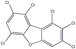 1,2,4,7,8,9-Hexachlorodibenzofuran 구조식 이미지