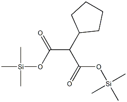 Cyclopentylmalonic acid bis(trimethylsilyl) ester Structure