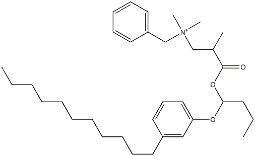 N,N-Dimethyl-N-benzyl-N-[2-[[1-(3-undecylphenyloxy)butyl]oxycarbonyl]propyl]aminium 구조식 이미지