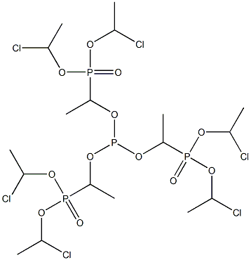 Phosphorous acid tris[1-[bis(1-chloroethoxy)phosphinyl]ethyl] ester Structure