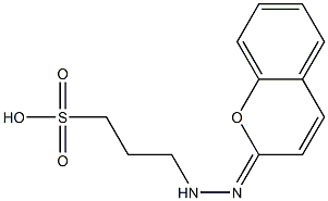 3-[N'-(2H-1-Benzopyran-2-ylidene)hydrazino]propane-1-sulfonic acid 구조식 이미지