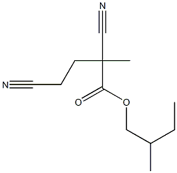 2-Methyl-2,4-dicyanobutyric acid (2-methylbutyl) ester Structure