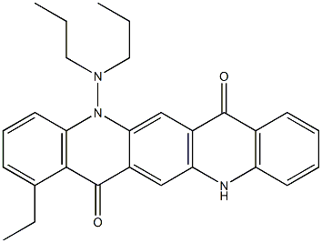 5-(Dipropylamino)-1-ethyl-5,12-dihydroquino[2,3-b]acridine-7,14-dione Structure