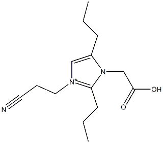 3-(2-Cyanoethyl)-2,5-dipropyl-1-(carboxymethyl)-1H-imidazol-3-ium Structure