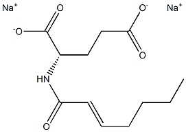 N-(2-Heptenoyl)glutamic acid disodium salt 구조식 이미지