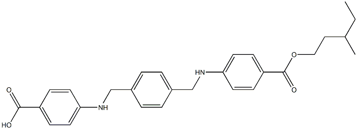 4,4'-[p-Phenylenebis(methylene)bis(imino)]bis[benzoic acid (3-methylpentyl)] ester 구조식 이미지