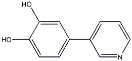 4-(3-Pyridyl)-1,2-benzenediol 구조식 이미지