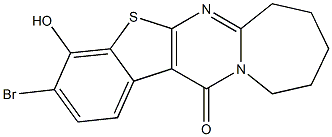 3-Bromo-8,9,10,11-tetrahydro-4-hydroxy[1]benzothieno[2',3':4,5]pyrimido[1,2-a]azepin-13(7H)-one 구조식 이미지