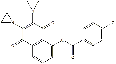 2,3-Bis(1-aziridinyl)-5-(4-chlorobenzoyloxy)-1,4-naphthoquinone 구조식 이미지