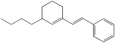 3-Butyl-1-[(E)-2-phenylethenyl]-1-cyclohexene 구조식 이미지