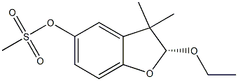 (2R)-2-Ethoxy-2,3-dihydro-3,3-dimethyl-5-(methylsulfonyloxy)benzofuran Structure