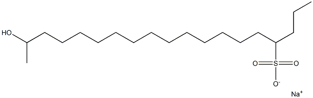 18-Hydroxynonadecane-4-sulfonic acid sodium salt 구조식 이미지