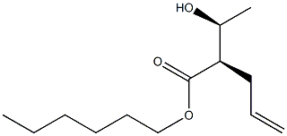 (2R,3S)-2-Allyl-3-hydroxybutyric acid hexyl ester 구조식 이미지